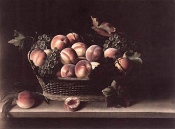basket with peaches and grapes 1631 XX staatliche kunsthalle karlsruhe